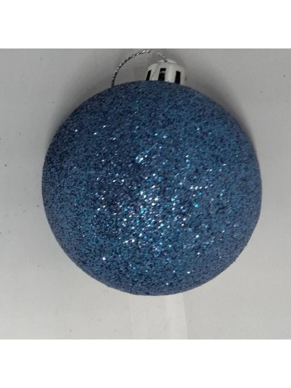 Blue Shatterproof Christmas Ornaments Glitter Matte lot 2